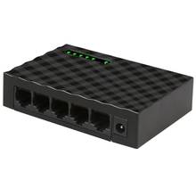 Conmutador de red de 5 puertos, 4 cables, RJ45, Gigabit, Ethernet, 1000Mbps, divisor de viaje, Lan, para PC, escritorio, enchufe de la UE, color negro 2024 - compra barato