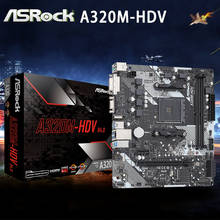Разъем AM4 ASRock A320M-HDV системная плата AMD A320 DDR4 PCI-E 3,0 32 Гб VGA, HDMI, DVI M.2 SATA может suporrt 3100 Настольный A320 2024 - купить недорого