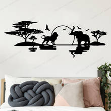 Papel de parede vinil romântico com animais africanos floresta decoração para casa sala de estar mural de fundo arte decalque ay2007 2024 - compre barato