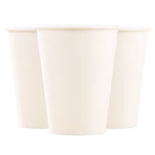 Copos de papel descartáveis para café, chá e leite 100 ml puro branco, acessórios para bebidas, aceitamos personalização 2024 - compre barato