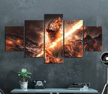 5pcs Dark Souls Game Poster Wall Sticker Canvas Paintings Wall Art for Living Room Wall Decor 2024 - buy cheap