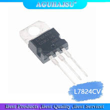 10 pces l7824cv to220 l7824 to-220 7824 lm7824 mc7824 novo e original 24v três-terminal regulador 7824 1.5a in-line transistor 2024 - compre barato