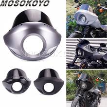 Short 5.75 in Front Fairing Head Light Fairing Mask Cowl Windshield 35mm-49mm Forks Mounting Kit For Harley Cafe Racer Sportster 2024 - buy cheap