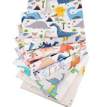 8 PCS (50*50cm)100% Cotton Fabric Kit Twill Cloth Patchwork Sewing Dinosaur Series 8 pieces Floral Printed Cloth Sewing Quilting 2024 - buy cheap