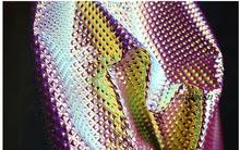 Золотой Шипованный иллюзионный металлический светильник текстура кожаная ткань высококачественный Водонепроницаемый Креативный дизайн лазерная ткань для одежды 2024 - купить недорого