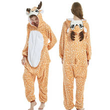 Novo natal onesie kigurumi unicórnio onesies pijamas animais adulto feminino onesie com capuz coelho panda totoro kegurumi 2024 - compre barato