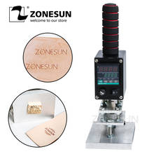 ZONESUN Portable Hot Foil Stamping Machine Leather Embosser Embossing Machine Branding Mark Logo Pressing Machine Hot Transfer 2024 - buy cheap