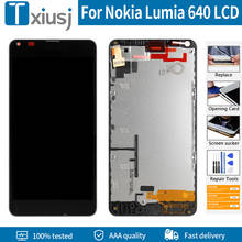 5,0 "оригинальный экран для Microsoft Lumia 640, ЖК-дисплей, сенсорный экран, дигитайзер в сборе с рамкой, бесплатные инструменты, ЖК-дисплей для Nokia 640 2024 - купить недорого