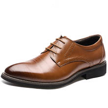 Мужские ботинки-Броги из натуральной кожи высокого качества; мужские туфли-оксфорды в деловом стиле; мужские туфли-оксфорды; мужская деловая обувь; большие Size38-48 2024 - купить недорого