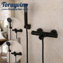 Torayvino-válvula mezcladora termostática para ducha, grifo de latón negro mate, grifo mezclador de baño, grifos de mano para ducha 2024 - compra barato