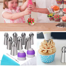 22Pcs/Set Russian Icing Piping Tips 1 Pcs Silicone Bag 2 Coupler Leaf Nozzles Brush Cupcake Cake Decorating DIY Dessert 2024 - buy cheap