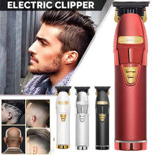 Cordless Professional Barber Hair Clipper Mower Men's Barber Ceramic Blade Cutting Machine Low Noise Adult Kid Haircut T Hair 2024 - compre barato