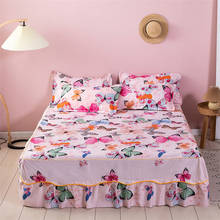 NEW Fashion Bed Sheet Bedspread Bed Skirt Sheet Single Bed Dust Ruffle Flower Pattern Bed Cover Sheets no pillowcase 2024 - buy cheap