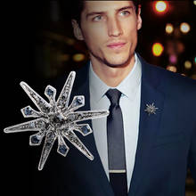 Korean Metal Star Brooch Pin Crystal Lapel Pin Men's Suit Shirt Corsage Badge Dress Collar Luxury Jewelry for Women Accessories 2024 - buy cheap