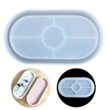 White Oval Mold Ashtray Mold Coaster Flexible Silicone Tray Mold Epoxy Resin Casting Molds Plaster Mold DIY Craft Tool 2024 - buy cheap