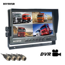 DIYSECUR-Monitor de visión trasera para coche, dispositivo con pantalla IPS 1024x800 HD de 9 pulgadas, compatible con tarjeta SD de 256GB, cámara de grabación de vídeo 2024 - compra barato