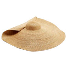 Шляпа от солнца летняя, очень большая, Пляжная, складная, с защитой от ультрафиолета 2024 - купить недорого
