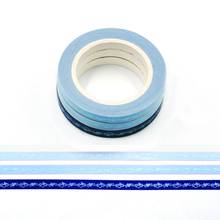Fitas de proteção azul para scrapbooking, conjunto de 5mm com corações finos e fitas adesivas para washi diy 2024 - compre barato