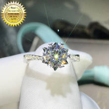 Anillo de oro de 18K 1ct D VVS moissanita, joyería de compromiso y boda con certificado 015 2024 - compra barato