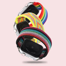 Ремешок для часов Apple watch band 40 мм 38 мм 44 мм 42 мм 17 цветов, эластичный браслет solo loop для iWatch series 3 4 5 SE 6 2024 - купить недорого