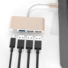 USB C концентратор 4 в 1 type-C к USB 2,0 3,0 конвертер адаптер концентратор USB кабель для MacBookpro сплиттер 3 порта концентратор 2024 - купить недорого