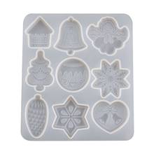 Crystal Epoxy Resin Mold Christmas Listed Pendant Silicone Mould DIY Making Tool 2024 - buy cheap