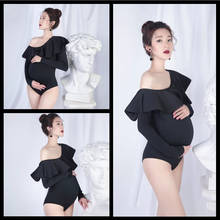Sexy Black Maternity Rompers for Pregnancy Photography Props Pregnant Women Photo Shoot Dress Clothes 2024 - buy cheap
