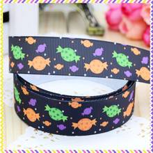 DHK 7/8'' 5yards halloween candy printed grosgrain ribbon hair bow diy party decoration OEM Wholesale 22mm E835 2024 - buy cheap