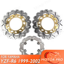 Rotor de disco de freno delantero y trasero para motocicleta YAMAHA YZF-R6, 1999, 2000, 2001, 2002, YZF, R6, 99, 00, 01, 02, YZF-R1, R1, CNC, Aluminio 2024 - compra barato