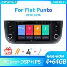 4GB 64GB AutoRadio 1 Din Android 11 Car DVD Player For Fiat/Linea/Punto evo 2012-2015 Multimedia GPS Navigation Stereo Audio DSP 2024 - buy cheap