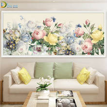 Large Size 5D DIY Full Drill Diamond Painting Flower Picture Handmade Cross Stitch Kit Diamond Embroidery Mosaic Decor Poster 2024 - buy cheap