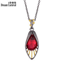 DreamCarnival 1989 Delicate Feminine Pendant Necklace Women Red Water Drop Zircon Christamas 2020 New Year Party Gift WP6669 2024 - buy cheap