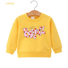 Kids Winter Clothes Y2k Bratz Letter Print Yellow Pink Hoody For Girls Harajuku Kawaii Clothes Long-Sleeved Sweatshirt Jumper 2024 - buy cheap