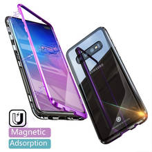 Funda protectora magnética de doble cara para Samsung Galaxy, protector transparente para Samsung Galaxy A51, A50, Note 20, 10, Ultra S10, S20 Plus + A71, A70, A90, A10 2024 - compra barato