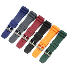 Pulseira de relógio de borracha de silicone 22mm, preto, laranja, azul, verde, cinza e vermelho, pulseira para seiko srp313 2024 - compre barato