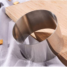 Molde de anillo de Mousse de acero inoxidable, accesorio cuadrado circular de pastelería para hornear con escala, herramientas de cocina plateadas para Tartas, 3,5 pulgadas 2024 - compra barato