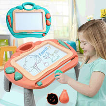 Mesa magnética de brinquedo para desenho, 36*17cm, para meninos e meninas, almofada para esboço, escrita, pintura, mesa, brinquedos para aprendizado de crianças 2024 - compre barato
