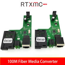 1Pairs 100M Optical Fiber Media Converter Fiber Transceiver Single Fiber Converter 25km SC 10/100M Singlemode Single Fiber PCBA 2024 - buy cheap