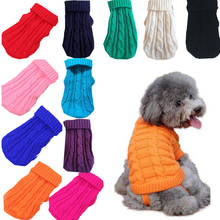 1Pcs Puppy Dog Sweater Knitwear Winter Pet Vest Clothes Cat Puppy Coat Clothes Small Winter Warm Soft Knitwear Pets Sweater Coat 2024 - buy cheap