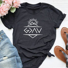 God Is Greater Than High and Low Christian summer women tee faith t shirt White Tops Female Clothing girls shirts drop shipping 2024 - buy cheap