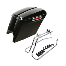 Alforjas duras estiradas de 5 "para motocicleta, soportes de conversión para Harley Softail Fatboy 1986-2013 2024 - compra barato