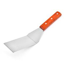 Новая кухонная лопатка из нержавеющей стали с деревянной ручкой 30 см/11,8 дюйма лопатка для пиццы лопатка для блинов 2024 - купить недорого