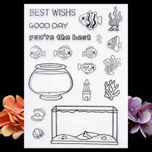 Fish Tank NEW Background Transparent Clear Silicone Stamps For Scrapbooking/Sentiment Stamp Photo Album Decorative Card Making 2024 - buy cheap