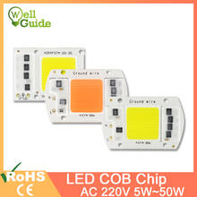 Chip de lâmpada led cob, 50w 30w 20w 10w 5w driver ic inteligente de lúmens altos para refletor holofote diy 2024 - compre barato