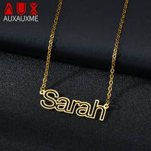 Auxauxme Customized outline modern cut out number letter necklace Stainless Steel Women Name Necklaces Personlized Jewelry 2024 - buy cheap