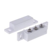 Nc sensor de contato sem magnético para porta, com fio, rolo de metal, sistema de alarme doméstico d08a