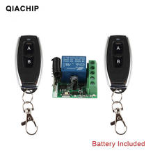 QIACHIP 433Mhz DC 12V 1CH Remote Control Relay Switch Receiver Module + Universal Smart RF Transmitter Lock Controller Gate Door 2024 - buy cheap