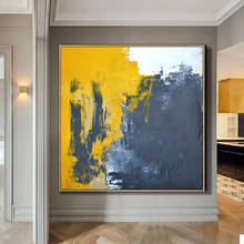 Pintados à mão abstrata pintura a óleo varanda corredor pintura decorativa moderno e minimalista estilo nórdico sala de estar grande luz luxo 2024 - compre barato