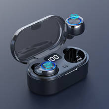 Auriculares inalámbricos TWS con Bluetooth 5,0 para deportes, auriculares manos libres, auriculares estéreo 3D para juegos, con caja de carga de micrófono 2024 - compra barato