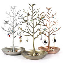 1Pc 4 Colors Bird Tree Jewelry Display Stand Rack Earring Necklace Bracelet Holder Fashion Organizer 2024 - buy cheap